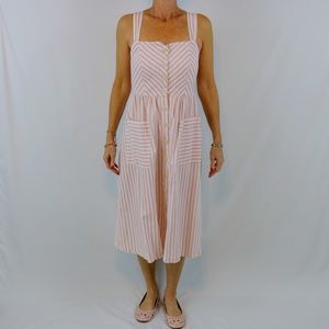 Mango linen blend sun dress